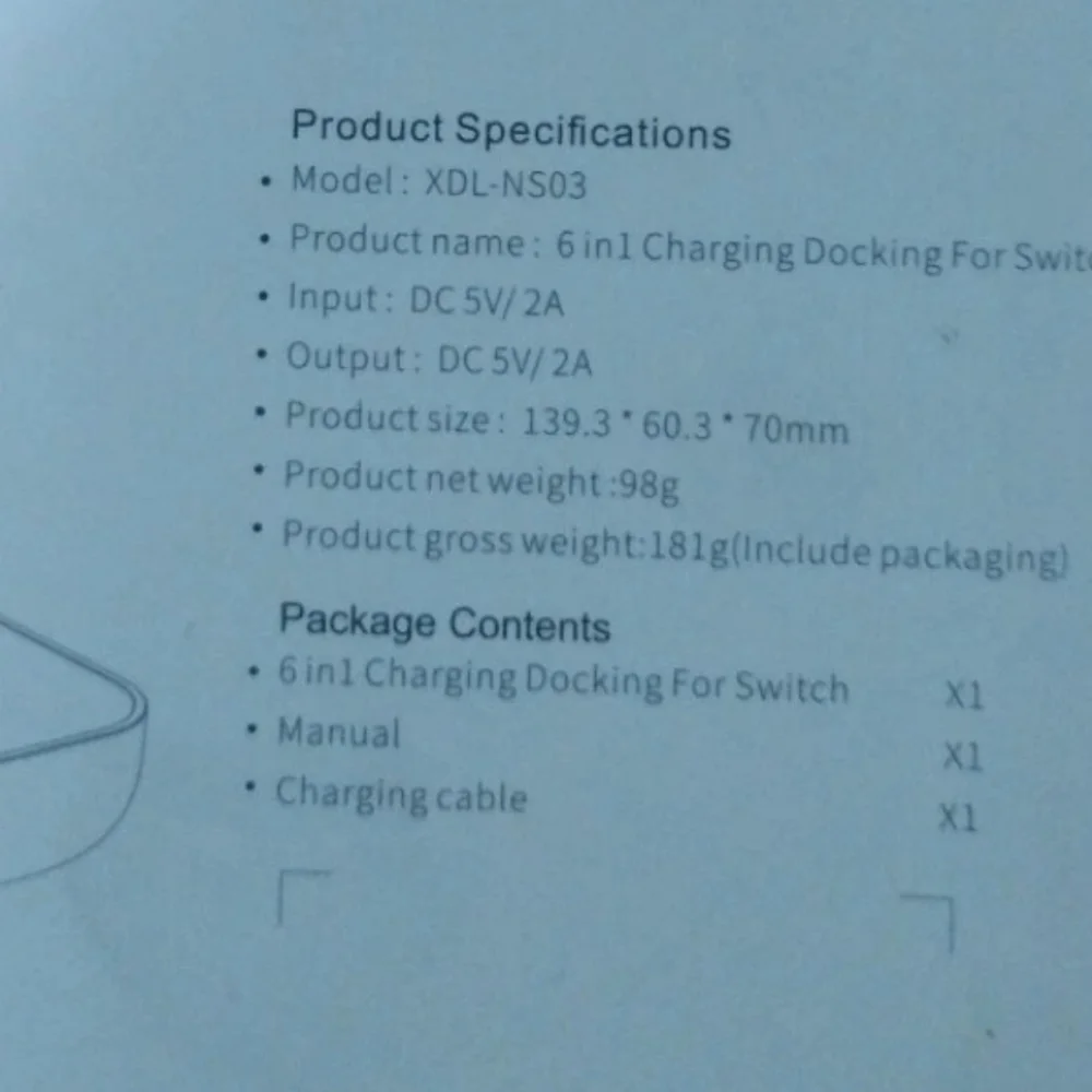 6 in 1 Charging Dock for Switch
